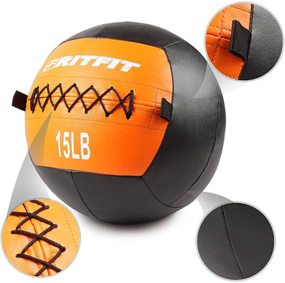 Medicine Ball / Weight Ball / Soft Medicine Ball / Wall Medicine Ball / Soft Wall Ball / Wall Ball Set/ Medicine Balls for Exercise and Conditioning Workouts, Fitness Gym Equipment for Core Training and Cross Training (5/10/15/20/25/30 Lbs)